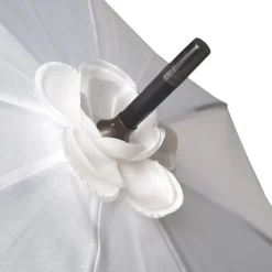 LuLu Wedding Umbrella Collection Triple Frill White