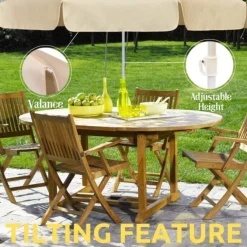 2m Garden Parasol – choice of 5 colours