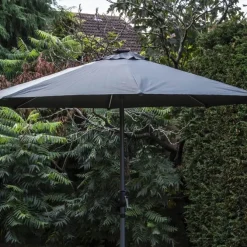2.7m Solar Parasol Aluminium with LED Lights & On / Off Button