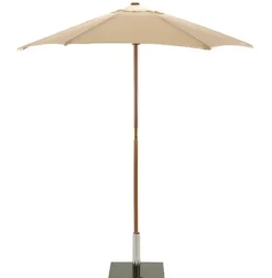2m Wood Parasol – Round – Choice of 9 Colours