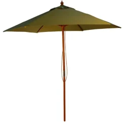 2.5m Wood Pulley Parasol UV 50+ choice of 10 colours