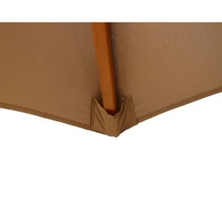 2.5m Wood Pulley Parasol UV 50+ choice of 10 colours
