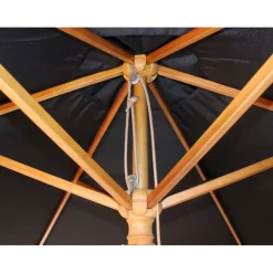 2.5m Wood Pulley Parasol UV 50+ choice of 10 colours