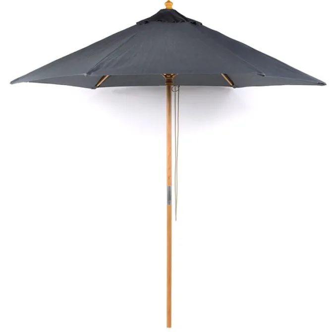 2.5m Wood Pulley Parasol UV 50+ choice of 10 colours