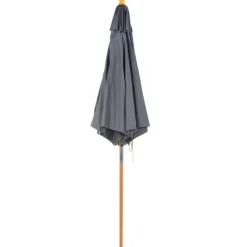 2.5m Wood Pulley Parasol UV 50+ choice of 10 colours