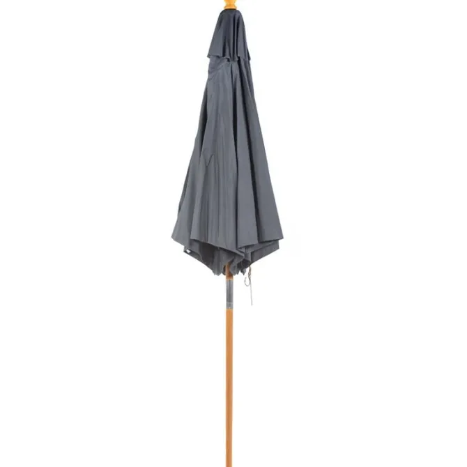 2.5m Wood Pulley Parasol UV 50+ choice of 10 colours