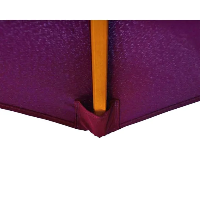 2.5m Wood Pulley Parasol UV 50+ choice of 10 colours