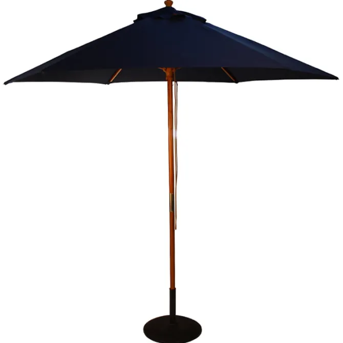 2.5m Wood Pulley Parasol UV 50+ choice of 10 colours