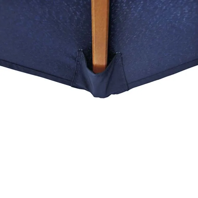 2.5m Wood Pulley Parasol UV 50+ choice of 10 colours