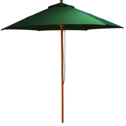2.5m Wood Pulley Parasol UV 50+ choice of 10 colours