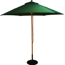 2.5m Wood Pulley Parasol UV 50+ choice of 10 colours