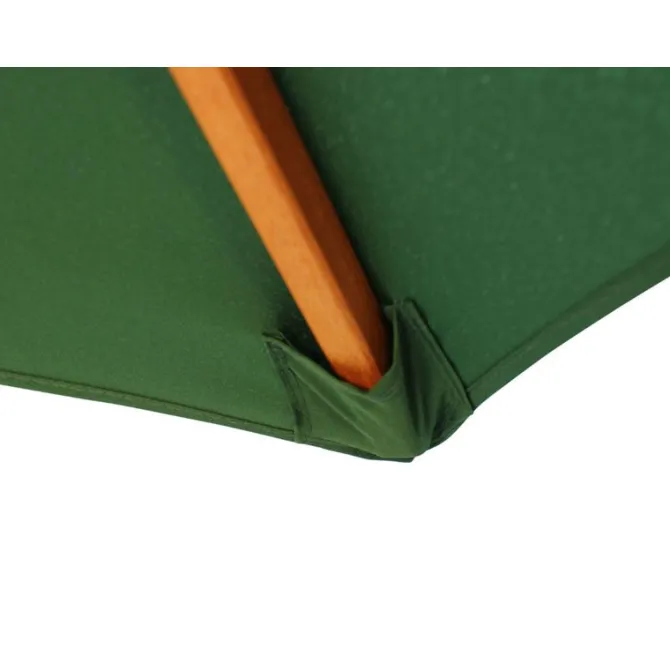 2.5m Wood Pulley Parasol UV 50+ choice of 10 colours