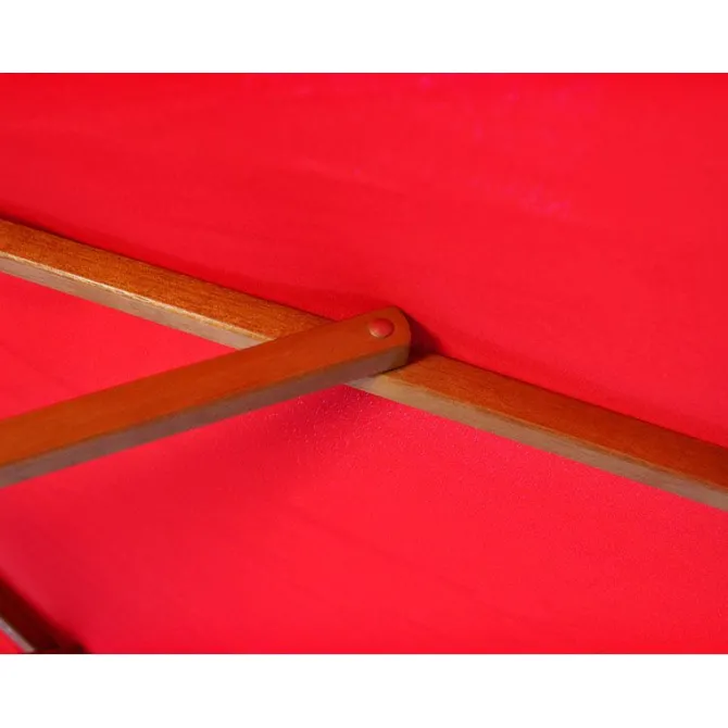 2.5m Wood Pulley Parasol UV 50+ choice of 10 colours