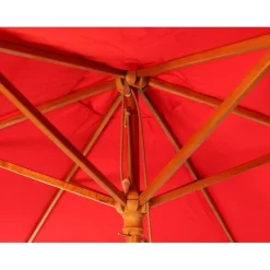 2.5m Wood Pulley Parasol UV 50+ choice of 10 colours