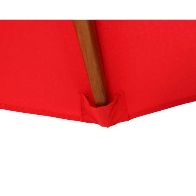 2.5m Wood Pulley Parasol UV 50+ choice of 10 colours
