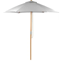 2.5m Wood Pulley Parasol UV 50+ choice of 10 colours