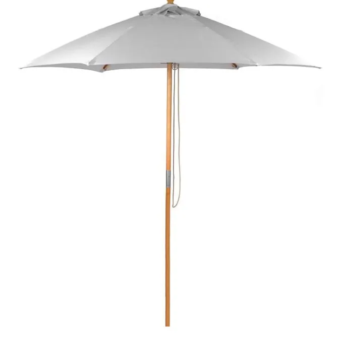 2.5m Wood Pulley Parasol UV 50+ choice of 10 colours