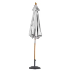 2.5m Wood Pulley Parasol UV 50+ choice of 10 colours