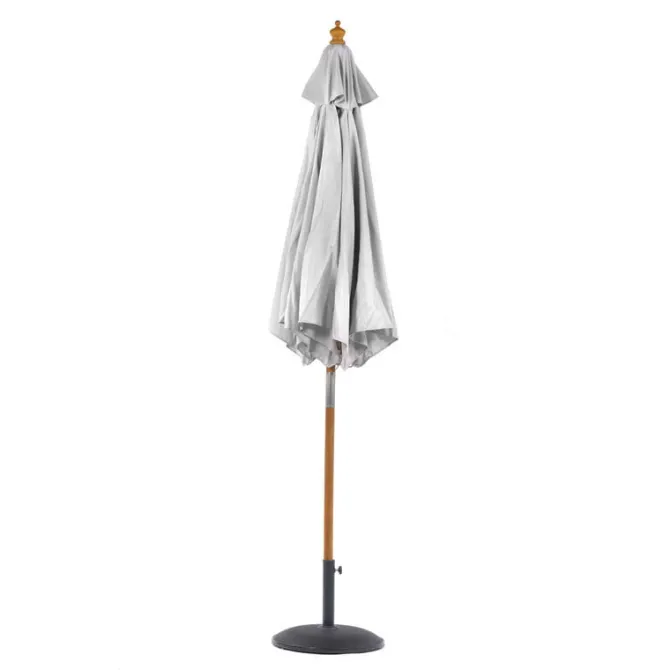 2.5m Wood Pulley Parasol UV 50+ choice of 10 colours