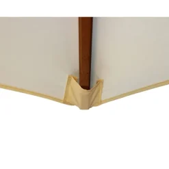 2.5m Wood Pulley Parasol UV 50+ choice of 10 colours