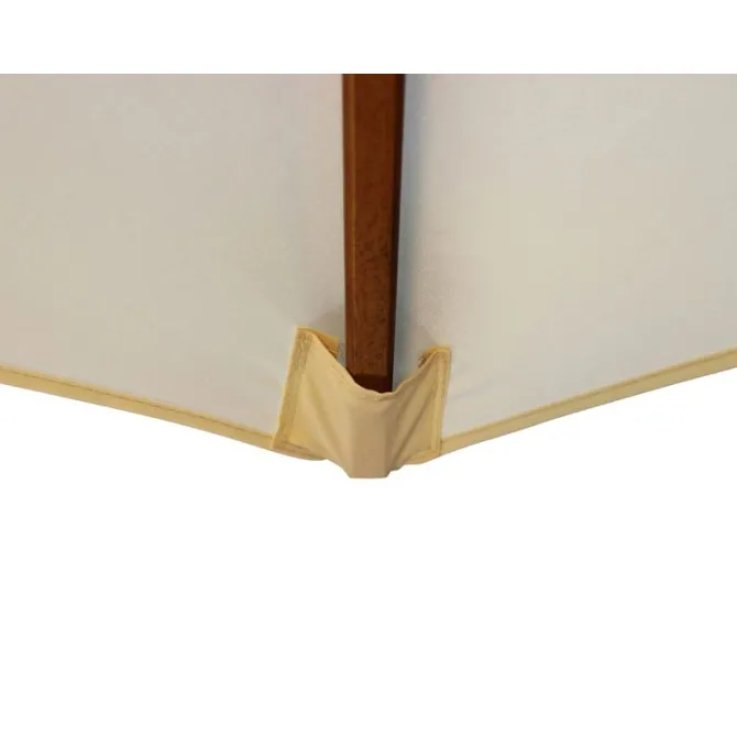 2.5m Wood Pulley Parasol UV 50+ choice of 10 colours