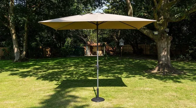 3m x 2m Aluminium Parasol UPF50+ – choice of colours