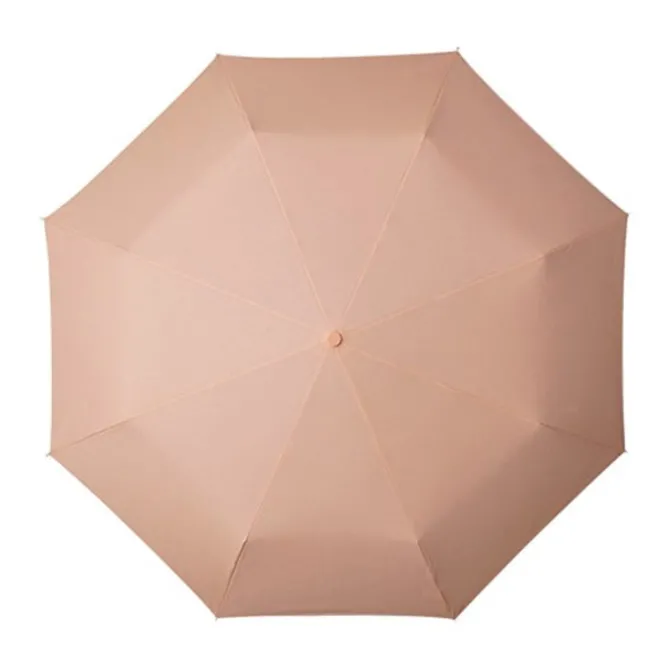MiniMax Beige Compact Folding Travel Umbrella