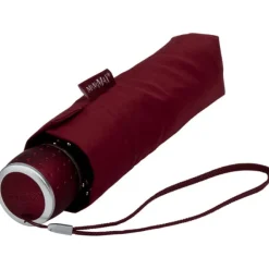 MiniMax Maroon Compact Folding Travel Umbrella