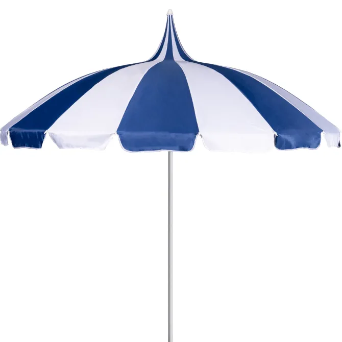 Navy and Cream Pagoda Garden Parasol