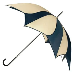 Navy and Cream Petal Swirl Umbrella