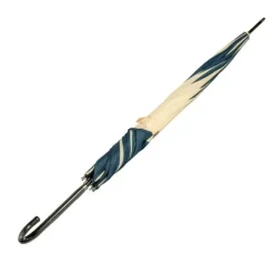 Navy and Cream Petal Swirl Umbrella