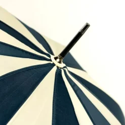 Navy and Cream Petal Swirl Umbrella