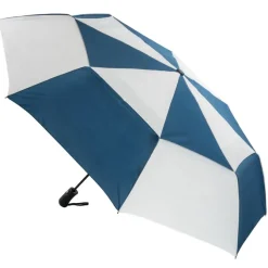 Navy and White Folding Golf Umbrella
