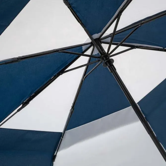 Navy and White Folding Golf Umbrella