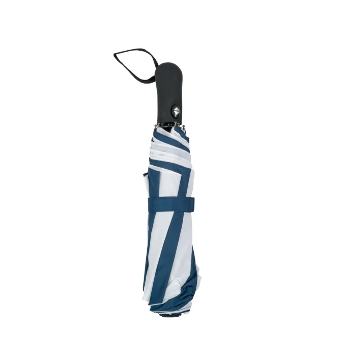 Navy and White Folding Golf Umbrella