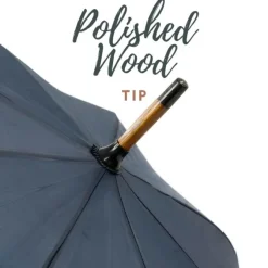 Navy Umbrella – Wood Stick