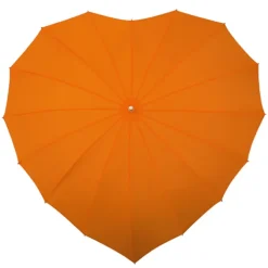 Orange Heart Umbrella