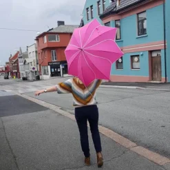 Pink Petal Swirl Umbrella