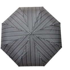 Pinstripe Compact Umbrella with Crook Handle – VOGUE