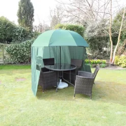 Portable UV Parasol with Zip On Windbreak – “SheltaShade” – 2.2m Standard or 3m XL