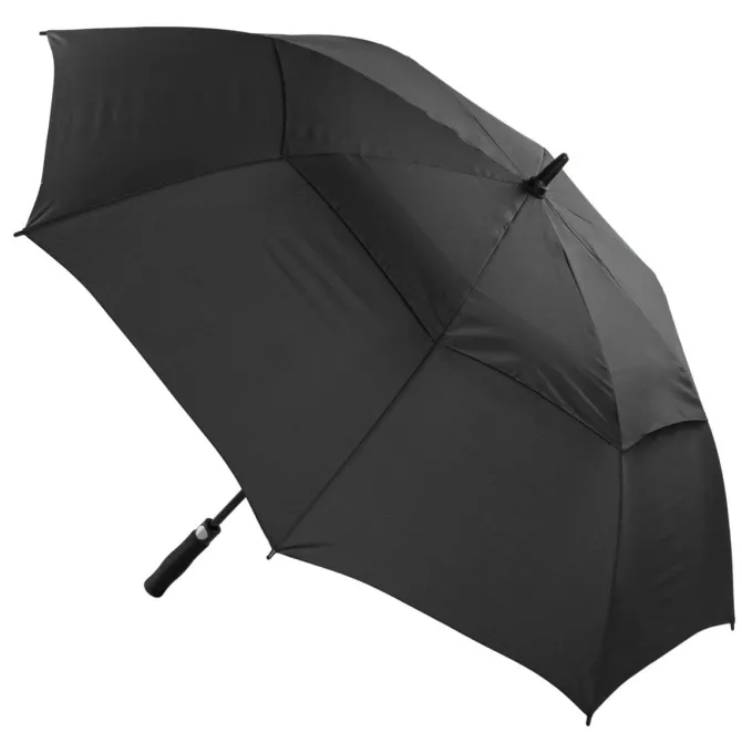 Premium Black Golf Umbrella – Vented – Windproof – Auto-Open