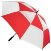 Premium Red & White Golf Umbrella – Vented – Windproof – Auto-Open