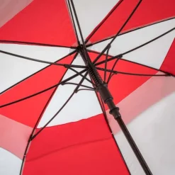 Premium Red & White Golf Umbrella – Vented – Windproof – Auto-Open