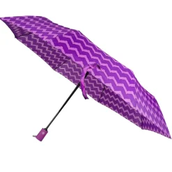Purple Automatic Compact Umbrella