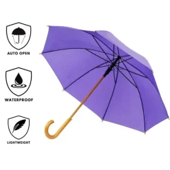 Purple Wood Stick Umbrella