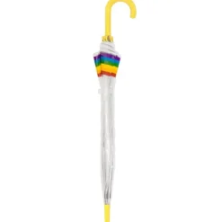 Rainbow Dome Umbrella – Clear Dome Umbrella with Rainbow Border – Adult Size