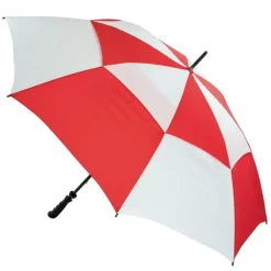 Red & White Vented Golf Umbrella – Windproof