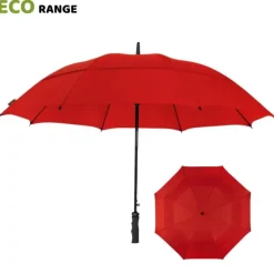 Red ECO Golf Umbrella – Automatic – Vented – Windproof