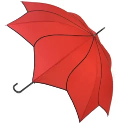 Red Petal Swirl Umbrella