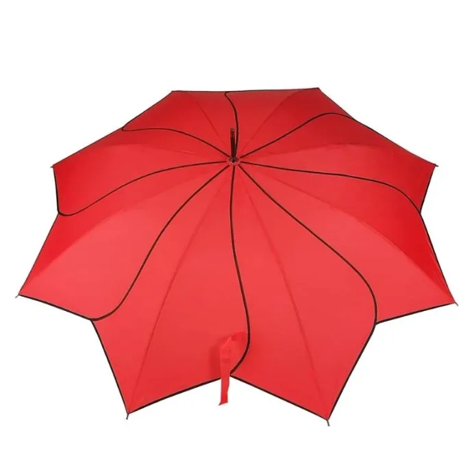 Red Petal Swirl Umbrella